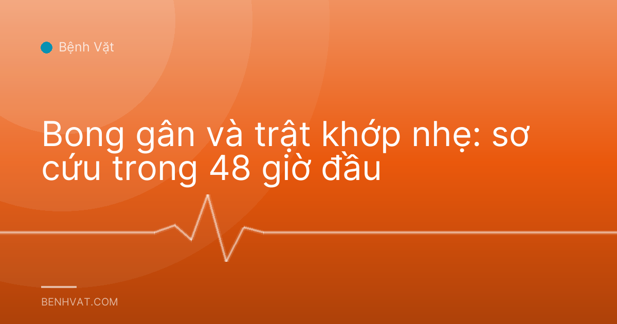 Bong gân và trật khớp nhẹ: sơ cứu trong 48 giờ đầu