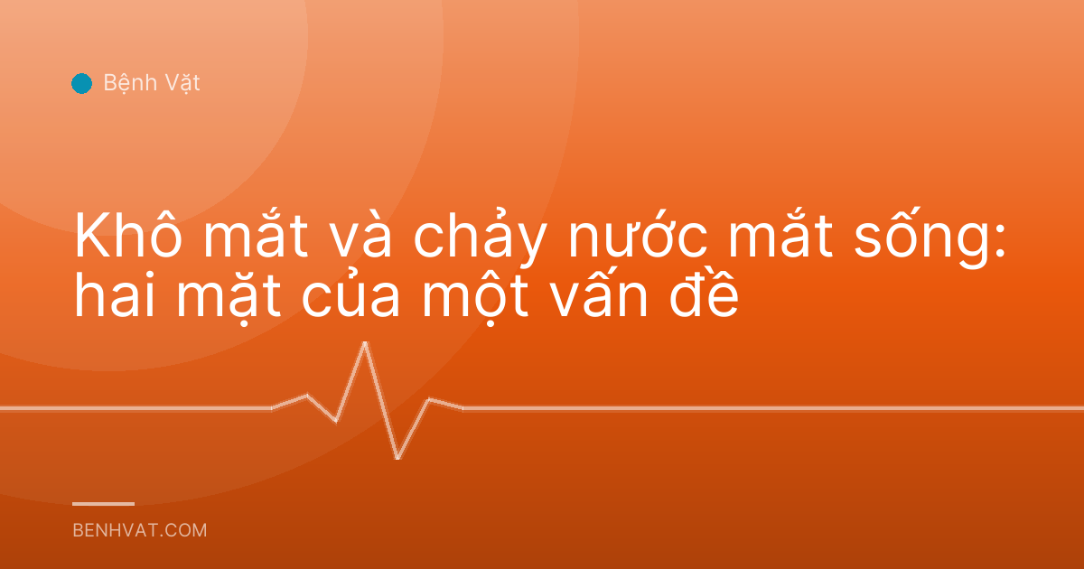 Khô mắt và chảy nước mắt sống: hai mặt của một vấn đề
