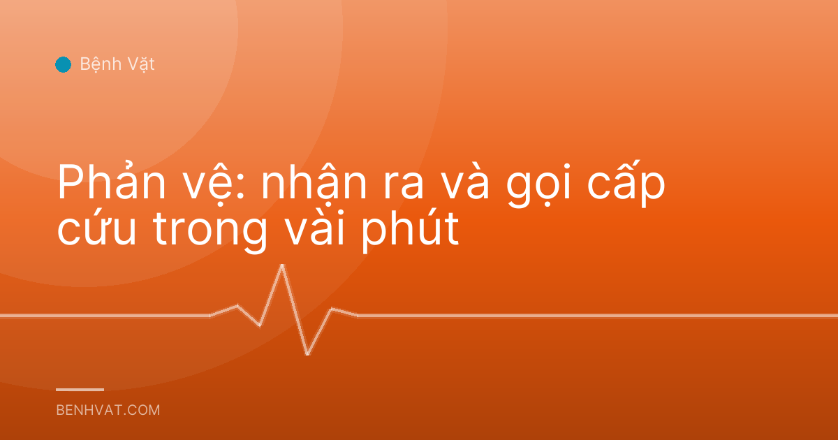 Phản vệ: nhận ra và gọi cấp cứu trong vài phút